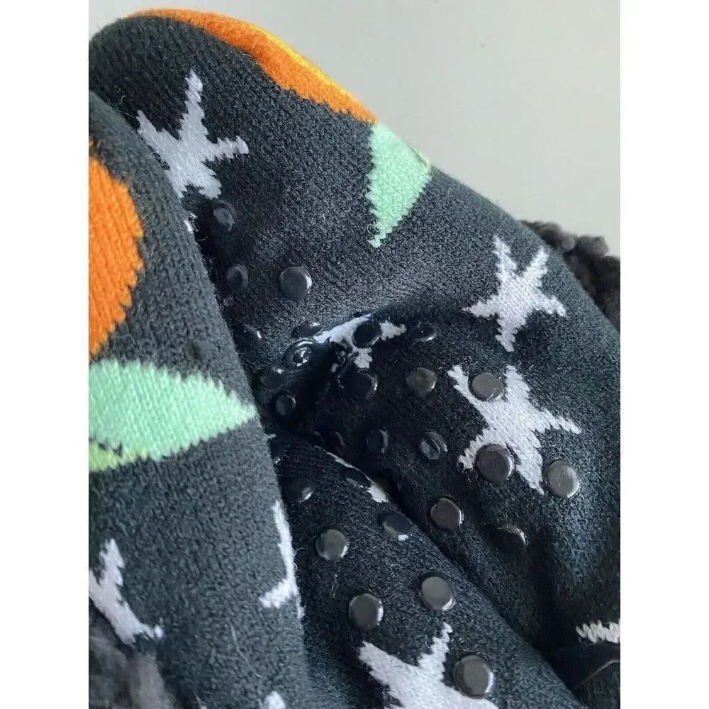 Baby Yoda Halloween‎ Pumpkin Slipper Socks Sz 4-10 Grogu Star Wars Non-Slip NEW